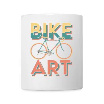Lebendiges Fahrrad-Kunst-Design - Tasse - Weiß - Vorne