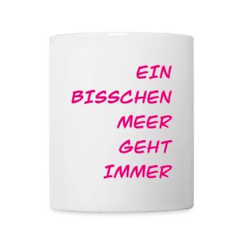 Meerliebe Spruch Schriftzug - Tasse - Weiß - Vorne
