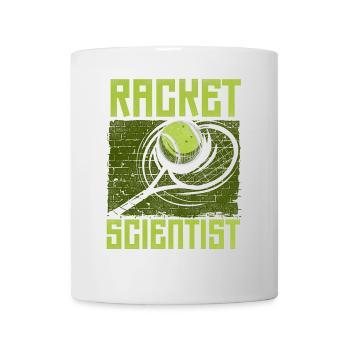 Drôle de joueur de tennis raquette jeu de mots - Mug blanc - blanc - Devant