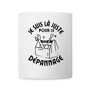 Je suis là juste pour le dépannage bricoleur - Mug blanc - blanc - Devant