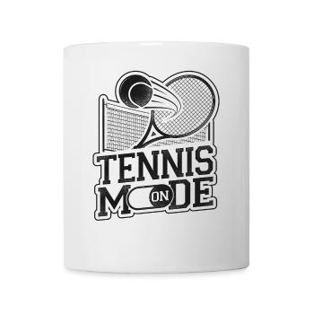 Drôle de joueur de tennis Raquette Tennis - Mug blanc - blanc - Devant