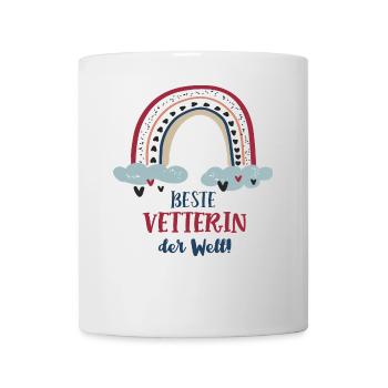 Beste Vetterin Outfit Regenbogen Vetterinnen Paten - Tasse - Weiß - Vorne
