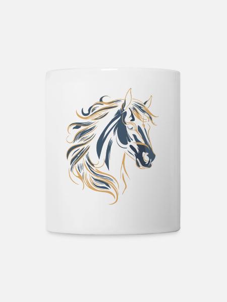 PFERD TATTOO FARBE - Tasse - Weiß