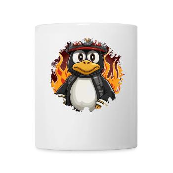 Brigade de pompiers Penguin - Mug blanc - blanc - Devant