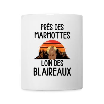 Marmotte au coucher de soleil - Mug blanc - blanc - Devant
