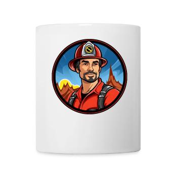 Pompier Pompier - Mug blanc - blanc - Devant