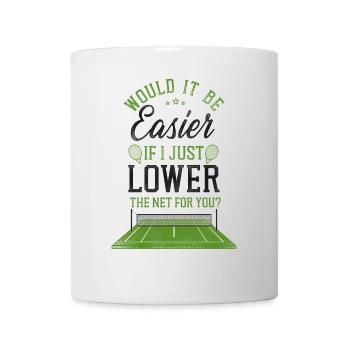 drôle de raquette de joueur de tennis - Mug blanc - blanc - Devant