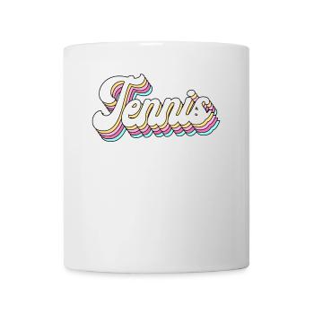 Funny Tennis Player Racket 80s 90 - Tasse - Weiß - Vorne