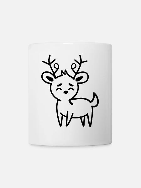 Hirsch - Tasse - Weiß