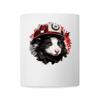 Brigade de pompiers de Skunk - Mug blanc - blanc - Devant