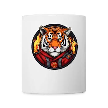 Tiger Feuerwehr - Tasse - Weiß - Vorne
