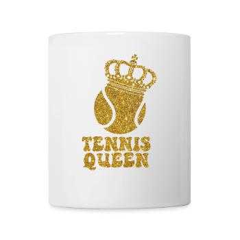 Drôle de joueur de tennis Raquette Tennis - Mug blanc - blanc - Devant