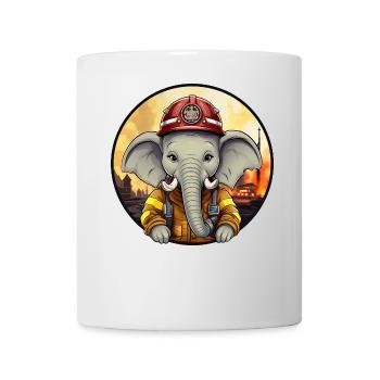 Brigade de pompiers d’éléphants - Mug blanc - blanc - Devant