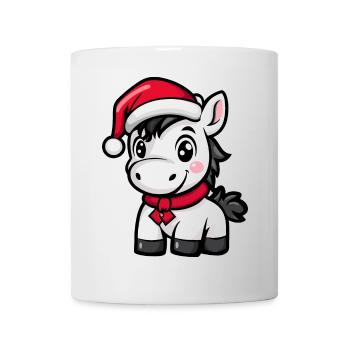 Pferd Weihnachten Niedlich - Tasse - Weiß - Vorne