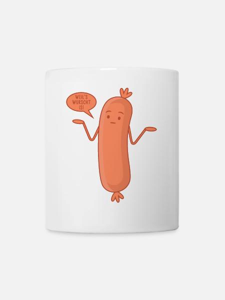 Wurst Bockwurst - Weil's wurscht is - Tasse - Weiß