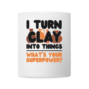 Poterie Céramiste Artiste Je Tourne - Mug blanc - blanc - Devant
