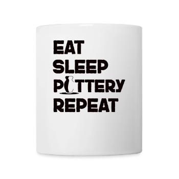 Poterie Céramique Artiste Manger Dormir - Mug blanc - blanc - Devant