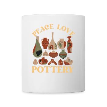 Pottery Ceramics Artist Girl Peace - Mug - white - Front