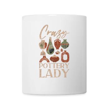 Pottery Ceramics Artist Crazy - Mug - white - Front