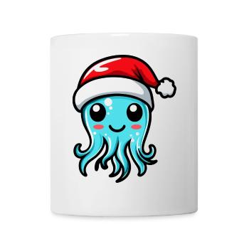 Méduse Noël mignon - Mug blanc - blanc - Devant