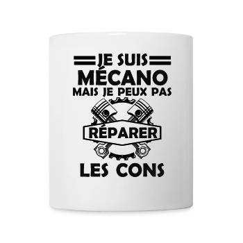mécanicien mais je ne peux pas réparer les cons 1 - Mug blanc - blanc - Devant