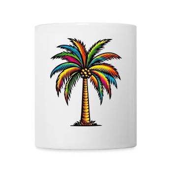 Palme - Tasse - Weiß - Vorne