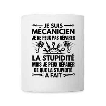 Humour mécanicien réparation - Mug blanc - blanc - Devant