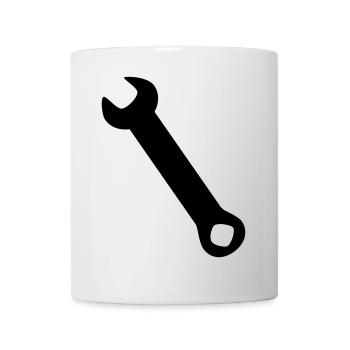 Wrench Silhoue - Mug - white - Front