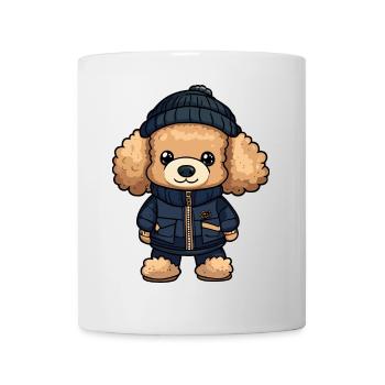Pudel Hund Stylisch - Tasse - Weiß - Vorne