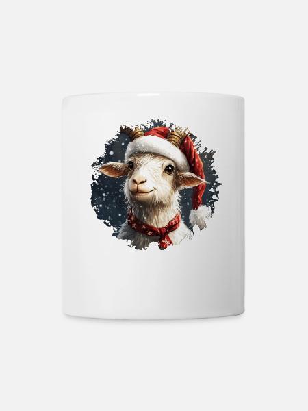 Weihnachten Ziege - Tasse - Weiß