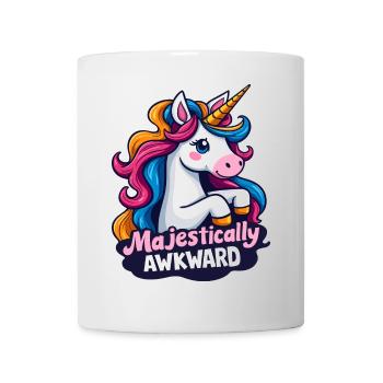 Majestically Awkward Unicorn Cute & Quirky Design - Mug - white - Front