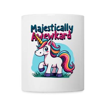 Majestuement AWEwkward Licorne Drôle Licorne Vibes - Mug blanc - blanc - Devant