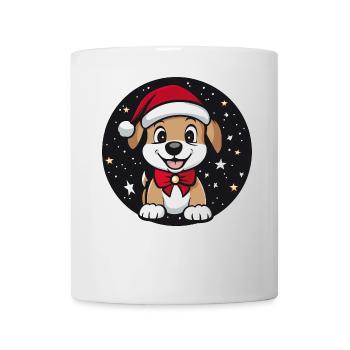 Chien Père Noël - Mug blanc - blanc - Devant