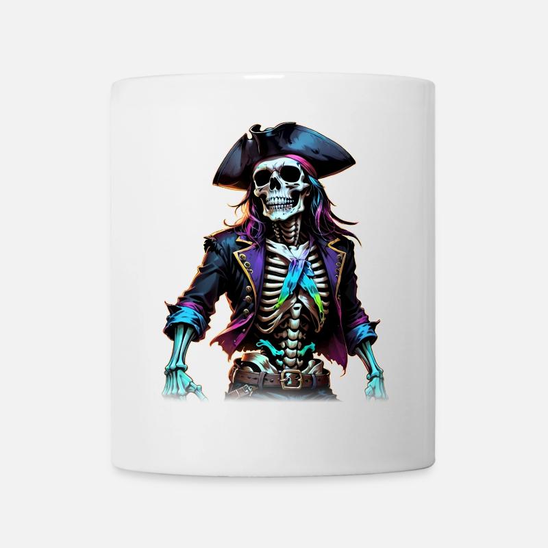 Piratenskelett Illustration - Tasse - Weiß