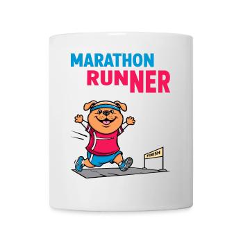 Chien marathonien - Mug blanc - blanc - Devant
