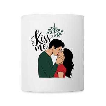Küss mich unter dem Mistelzweig - Tasse - Weiß - Vorne