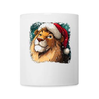 Noël Lion - Mug blanc - blanc - Devant