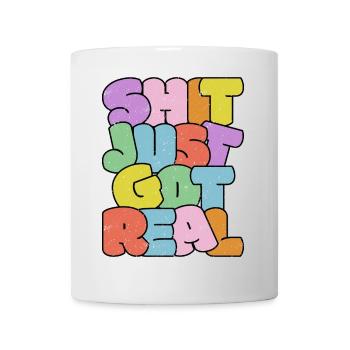 Helles buntes Slang-Typografie-Design - Tasse - Weiß - Vorne