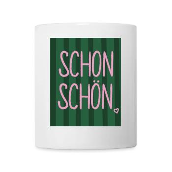 Nice - lettering pink-green - Mug - white - Front