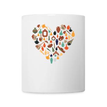 Pottery Ceramics Artist Heart - Mug - white - Front
