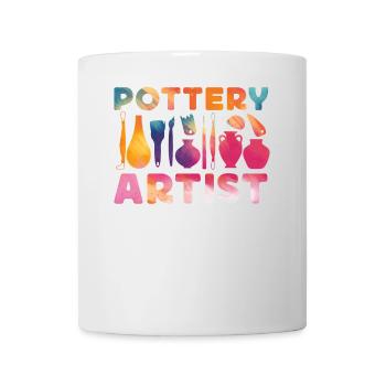 Pottery Ceramics Artist Watercolor - Mug - white - Front