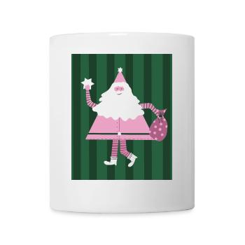 Dancing Santa Claus - Santa Claus in Pink - Mug - white - Front