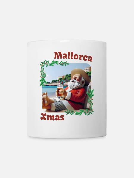 Mallorca Xmas - Santa Claus on holiday - Mug - white