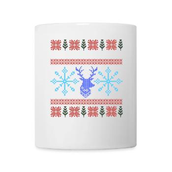 Pixel Christmas Pattern - Mug - white - Front