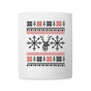 Retro Christmas Pixel Pattern - Mug - white - Front