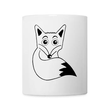 Cute Black Fox - Mug - white - Front