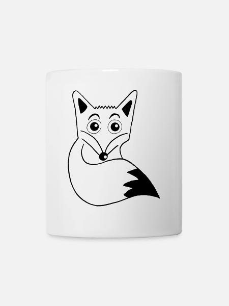 Süßer schwarzer Fuchs - Tasse - Weiß