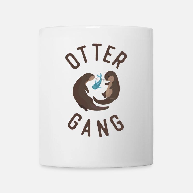 Gang de loutres loutres - Mug blanc - blanc