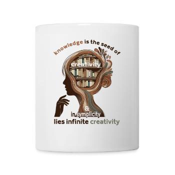 Knowledge is the seed of creativity - Tasse - Weiß - Vorne