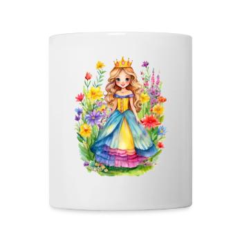 Princess in a garden with flowers - Mug - white - Front
